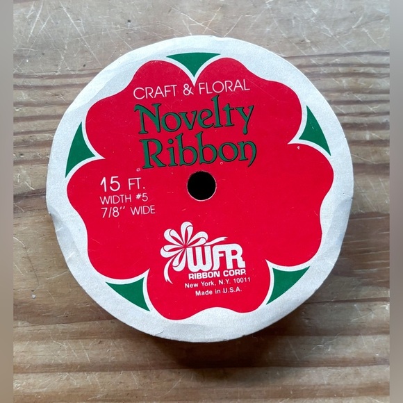 Vintage Orange Harvest Farming Fabric Ribbon Fall Farm Core Novelty Crafting - Picture 2 of 3